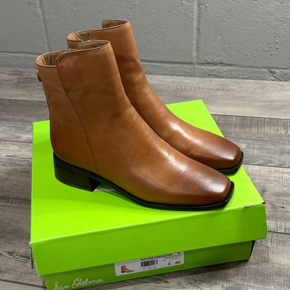 Sam Edelman Shoes - Sam Edelman Thatcher Leather Ladies Boots Tan/Brown NWT 8
